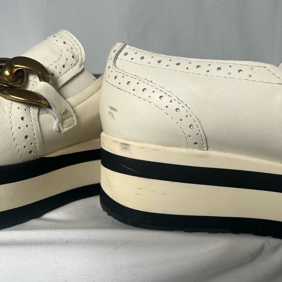 Dolce Vita Jhenee Cream and Black Platform Loafer Creepers Sneakers - size 8.5 - Picture 5 of 10